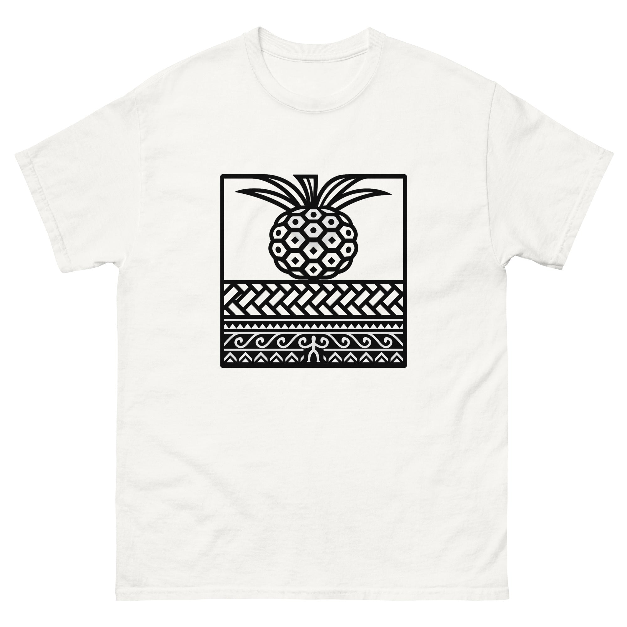 Hala Lauhala Hawaiian t-shirt design on a White unisex tee