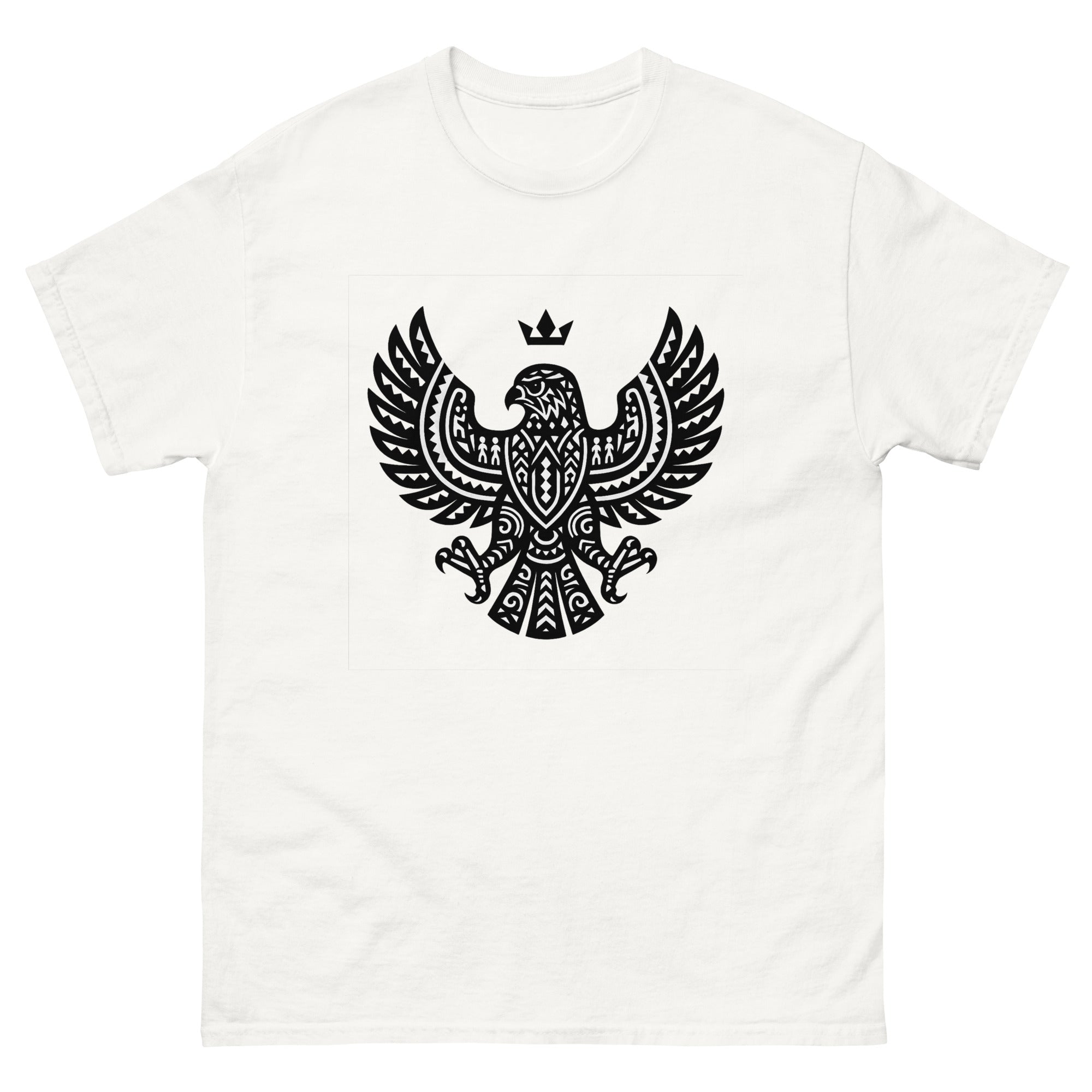 Io Hawk Hawaiian t-shirt design on a White unisex tee