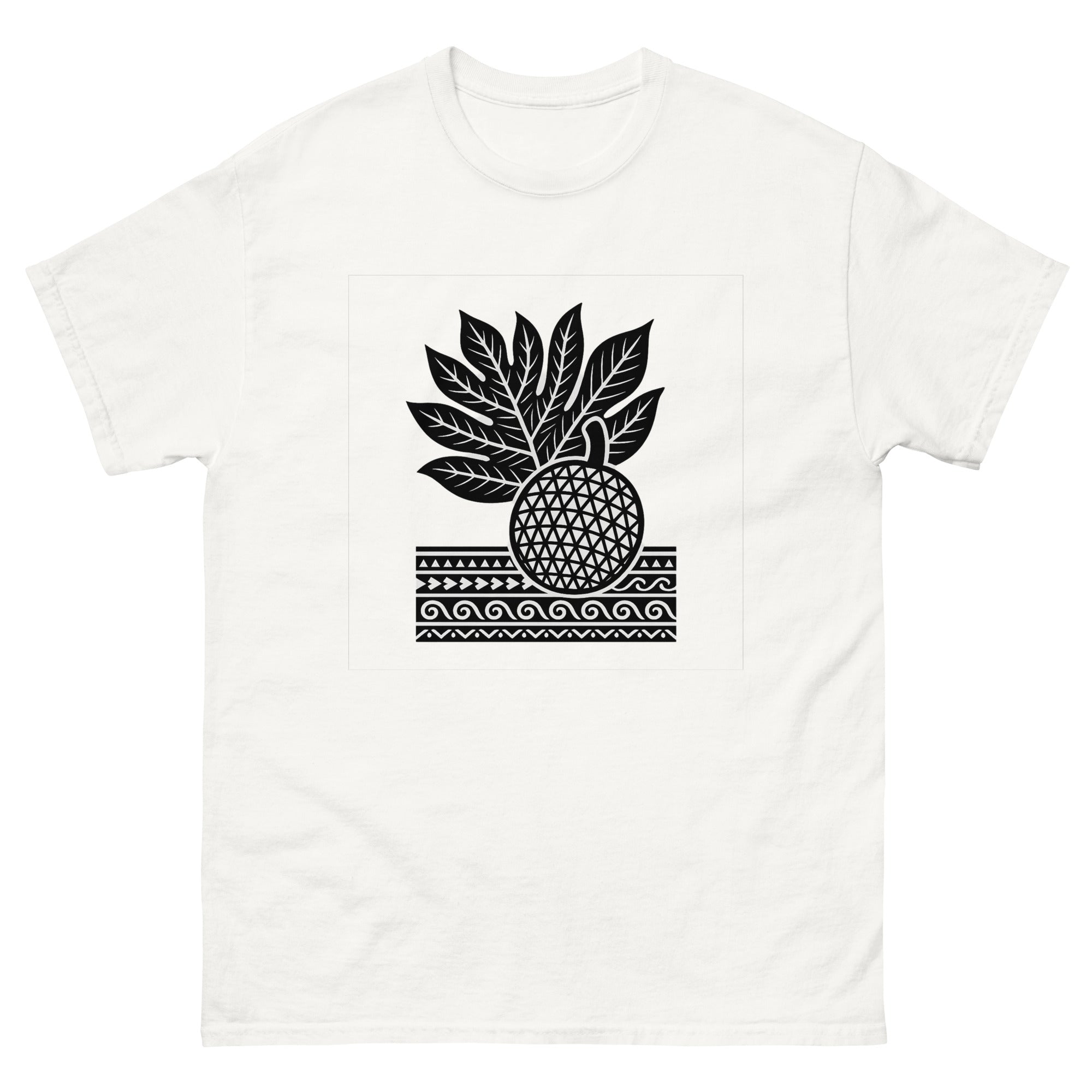 Ulu Breadfruit Hawaiian t-shirt design on a White unisex tee
