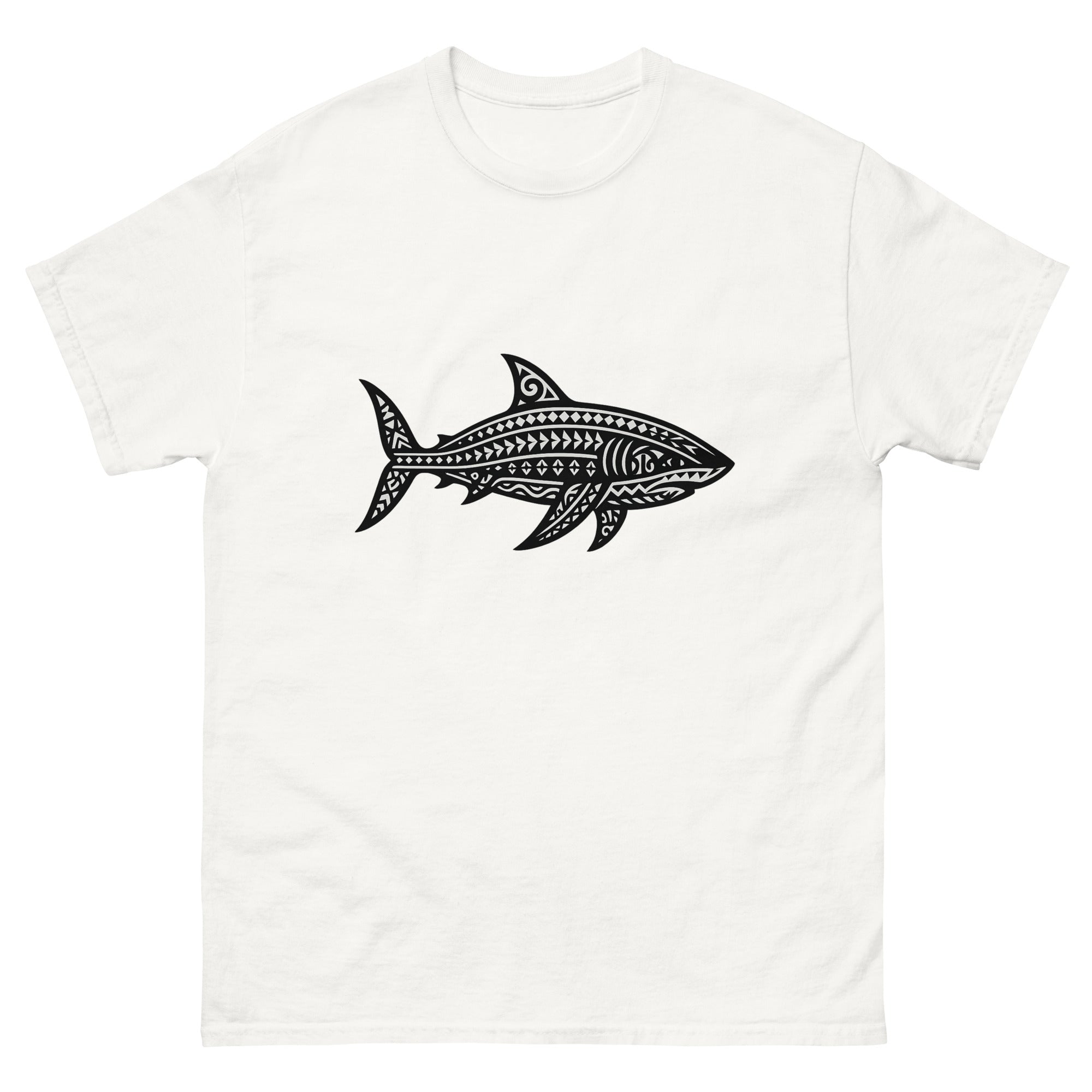 Mano Kakau Hawaiian t-shirt design on a White unisex tee