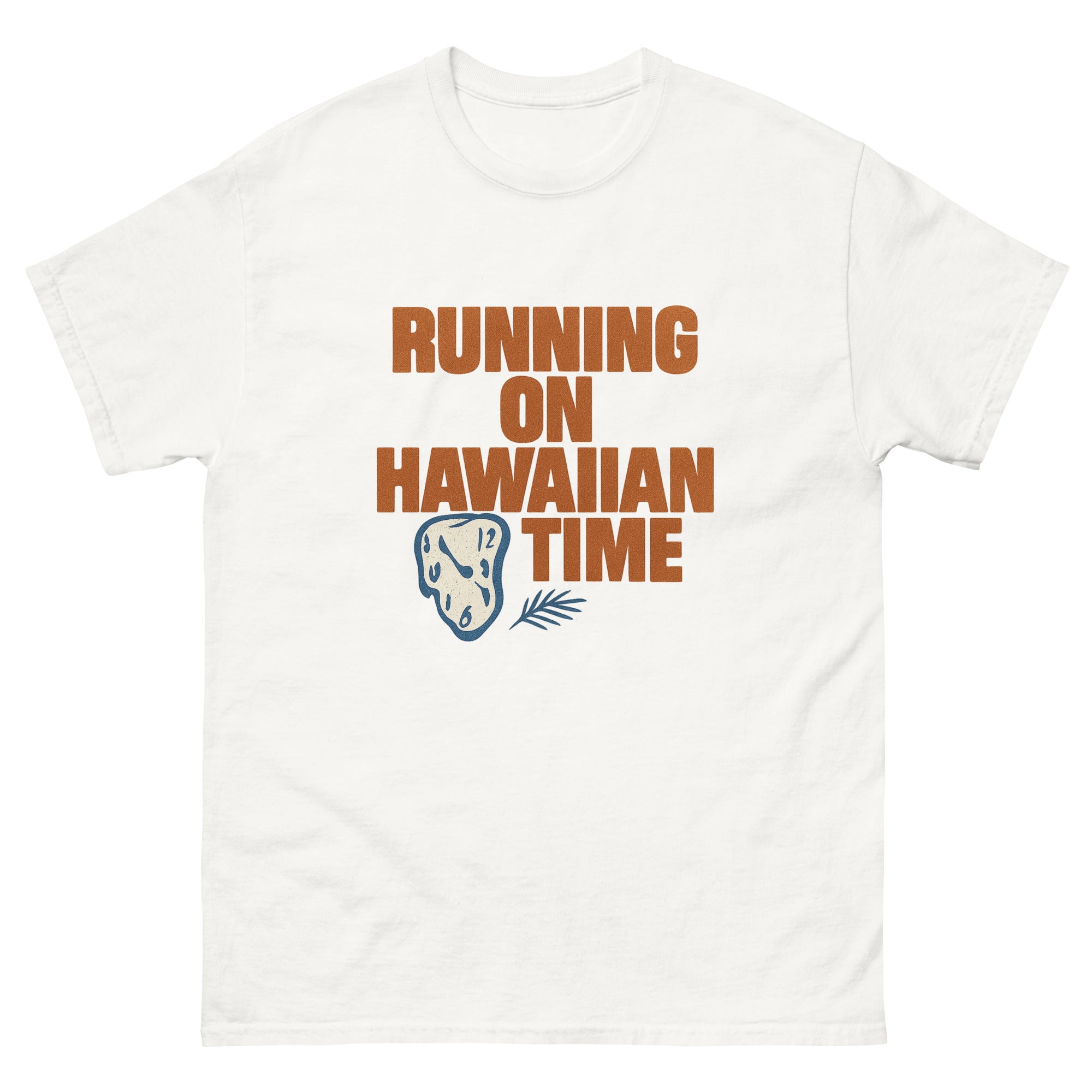 Hawaiian Time Hawaiian t-shirt design on a White unisex tee