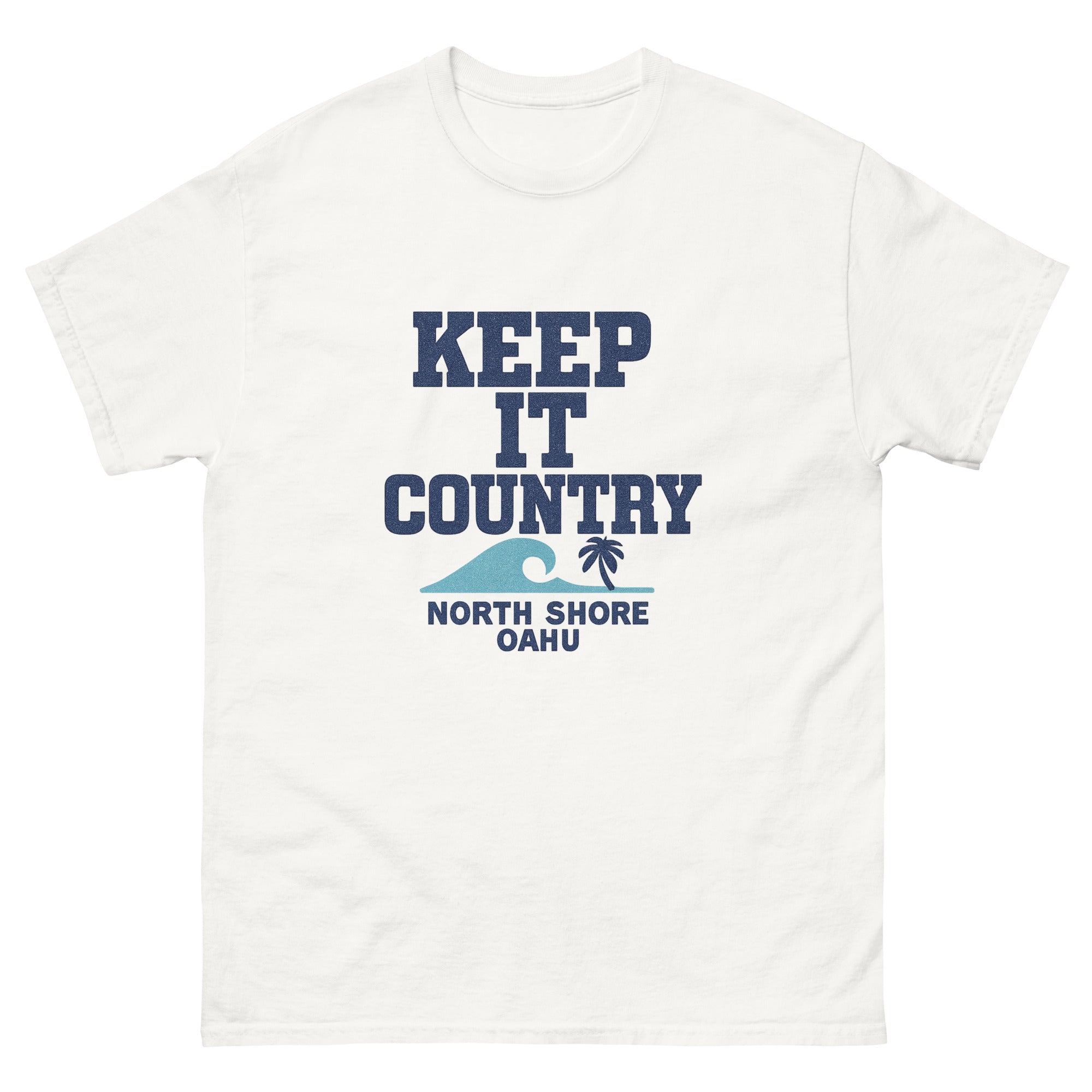 Keep It Country Hawaiian t-shirt design on a White unisex tee