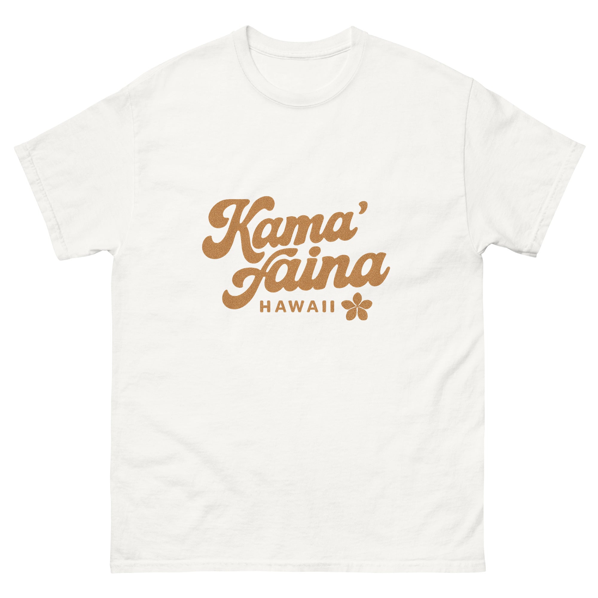 Kamaaina Hawaiian t-shirt design on a White unisex tee