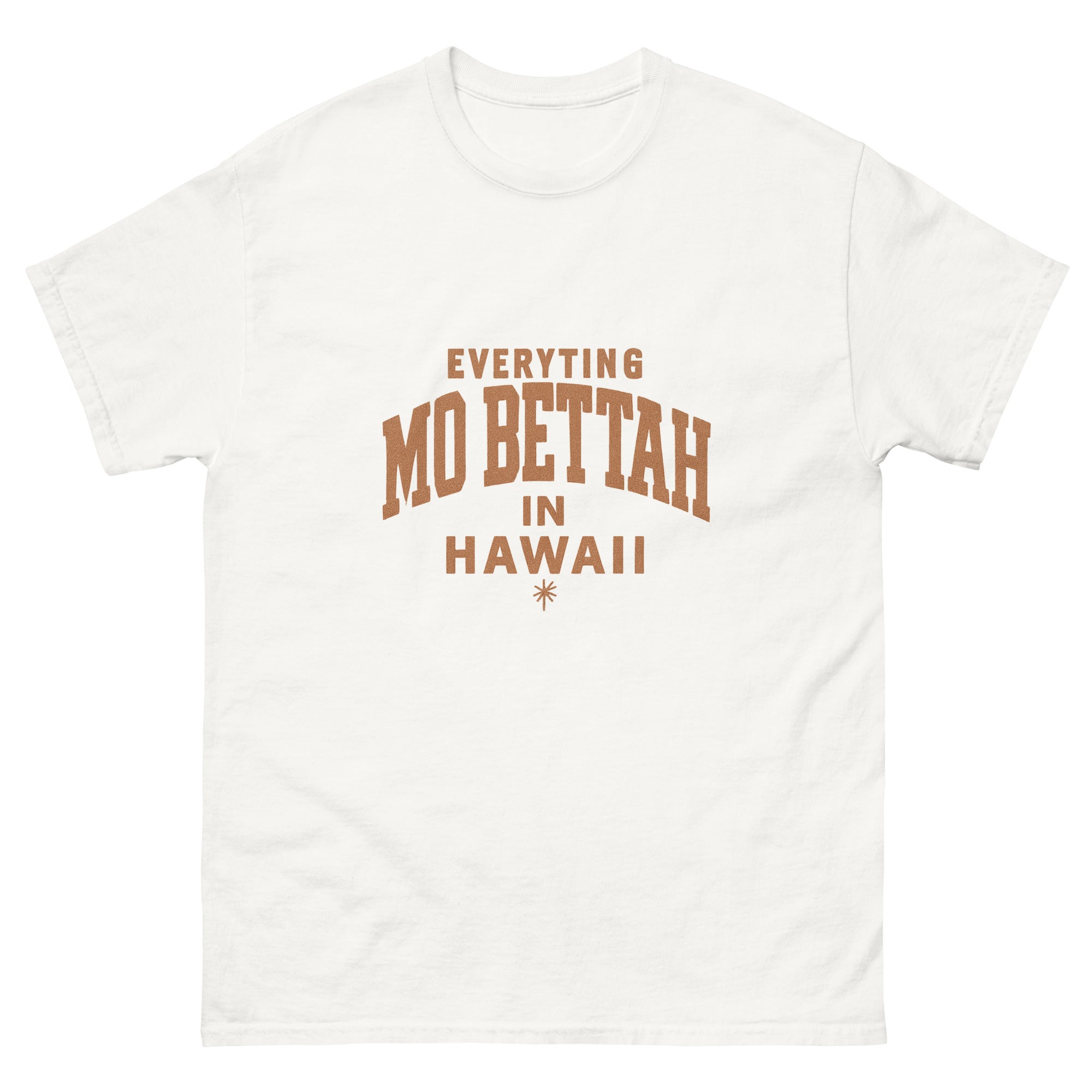 Mo Bettah Hawaiian t-shirt design on a White unisex tee