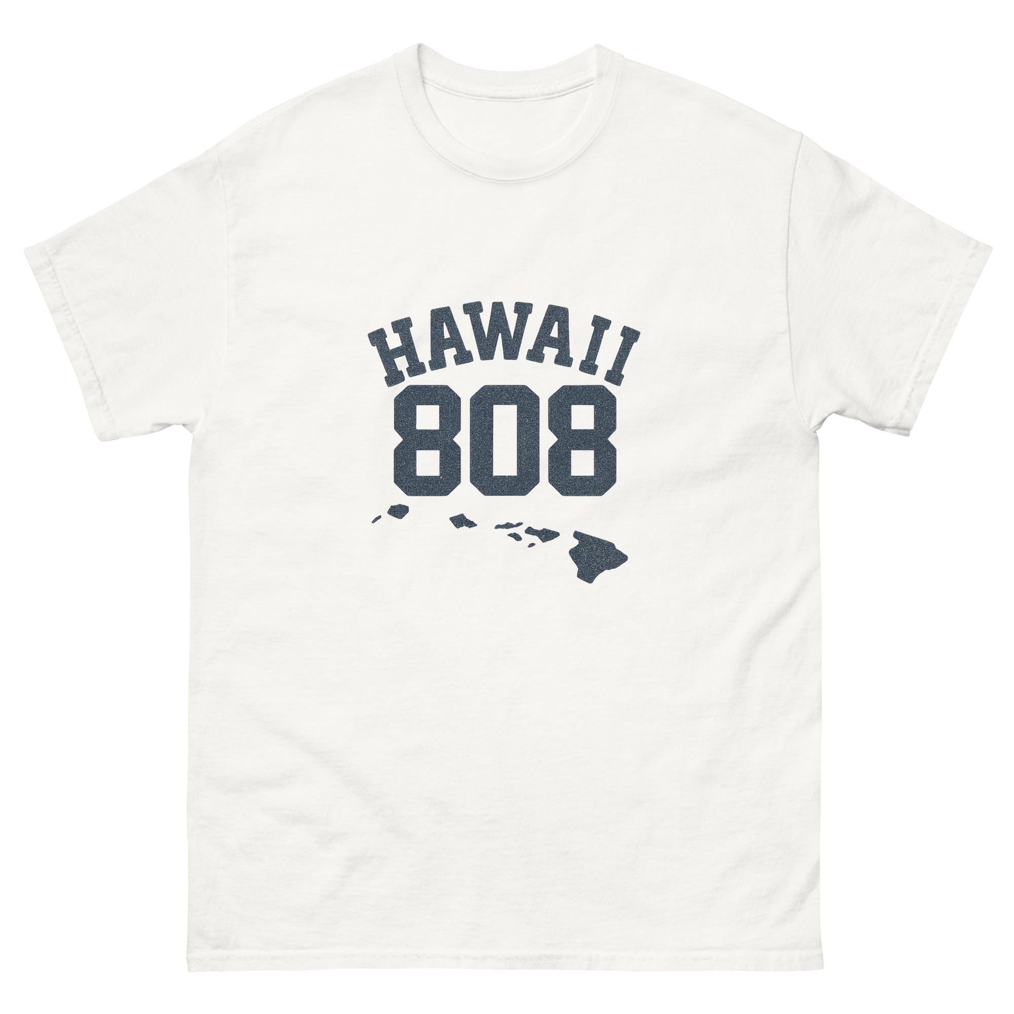 808 Islands Hawaiian t-shirt design on a White unisex tee