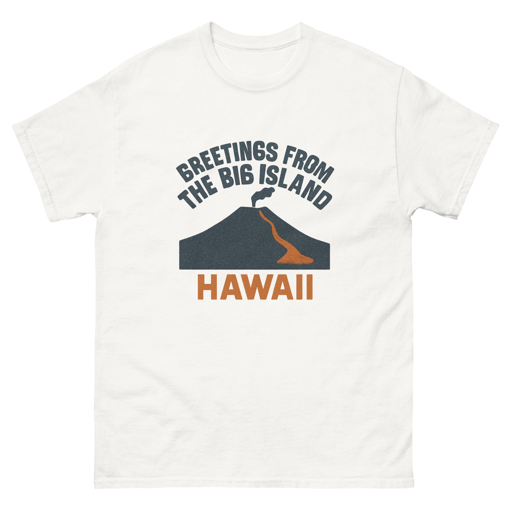 Big Island Hawaiian t-shirt design on a White unisex tee