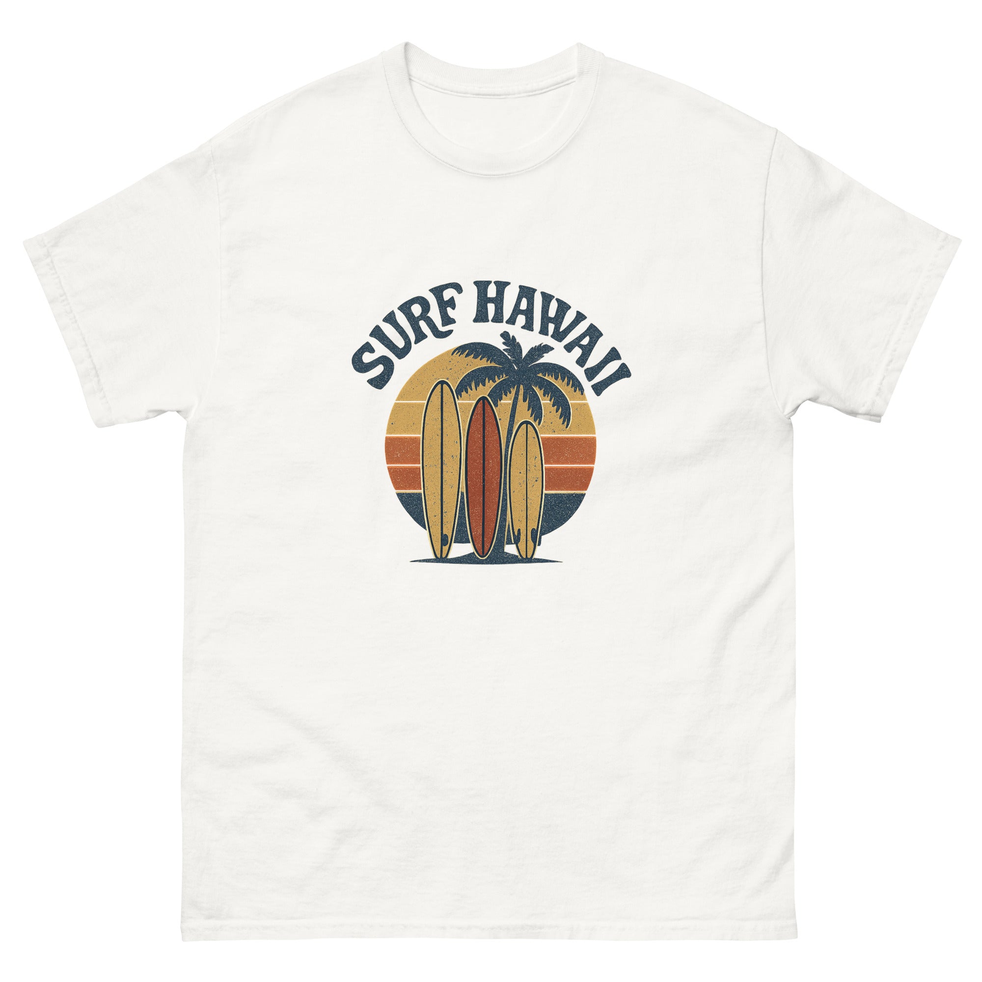 Quiver Hawaiian t-shirt design on a White unisex tee