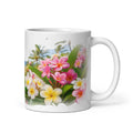 Plumeria Garden Hawaiian coffee mug — tropical Hawaii ceramic mug, 11oz and 15oz